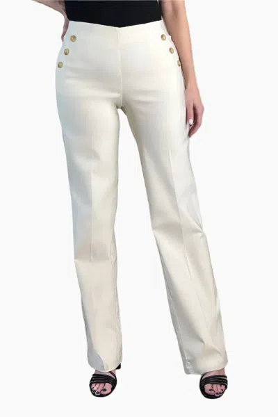 Renuar Woven Pants In Oyster In White