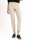 Renuar Woven Pocket Ankle Pants In Cashew In Multi