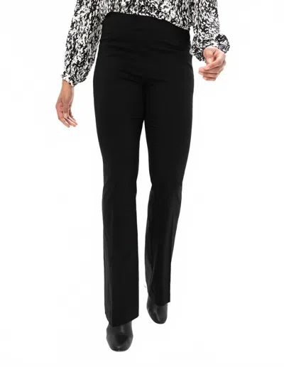 Renuar Woven Pull On Bootleg Pant In Black