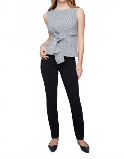 Renuar Woven Sleeveless Blouse In Black Combo