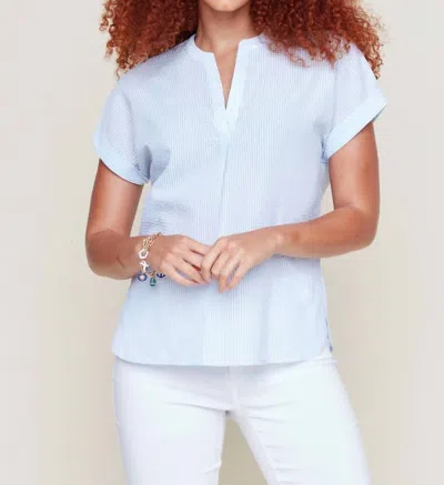 Renuar Woven Top In Celestine