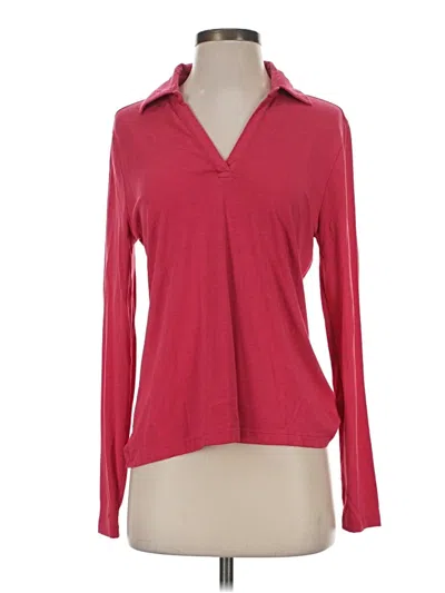 Pre-owned Renwick Long Sleeve Polo Shirt In Red