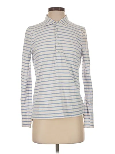 Pre-owned Renwick Long Sleeve Polo Shirt In Silver