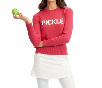 Renwick Pickle Sweater In Raspberry In Multi