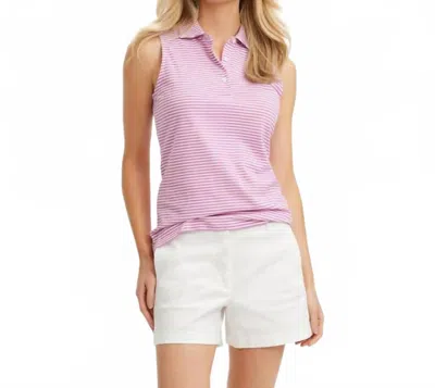 Renwick Sleeveless Polo Top In Purple In Pink