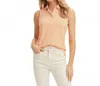 Renwick Sleeveless Polo Top In Tangerine White In Multi