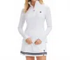 Renwick Solid 1/4 Zip Top In White In White