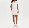 Renwick Traditional Seersucker Skort In Petal White In Pink
