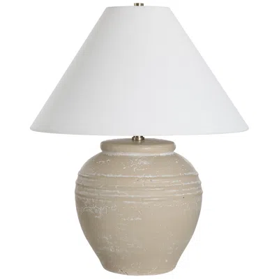 Renwil 21" High Sand Beige Hand Thrown Jar Ceramic Table Lamp
