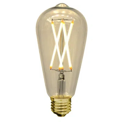 Renwil 60 Watt Equivalent, St18 Led, Dimmable Light Bulb, (2700k) E26/medium (standard) Base In Amber
