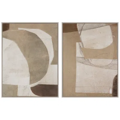 Renwil Alcea 40" H X 30" W Canvas Art, (2 Piece Set) In Neutral
