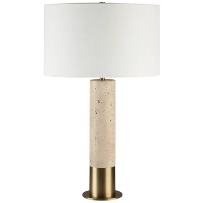Renwil Amadora 27.75" Height Table Lamp, Beige In White
