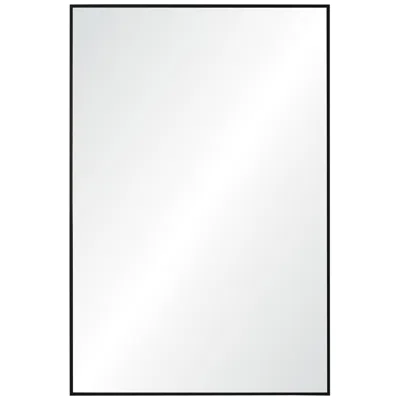 Renwil Amara Matte Black Iron 30" X 45" Rectangular Wall Mirror