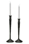 Renwil Bollington Set Of 2 Candleholders In Black