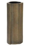 Renwil Brass Plated Vase In Yellow