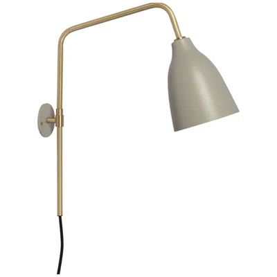 Renwil Browne Brass Satin Plated Grey Powder Wall Sconce 5.5x16.5x18"