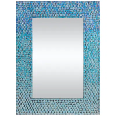 Renwil Catarina Tropical Sea Blue 23" X 31" Mosaic Wall Mirror
