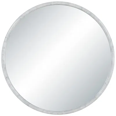 Renwil Cento 36" H X 36" W Wall Mirror, White In Gray