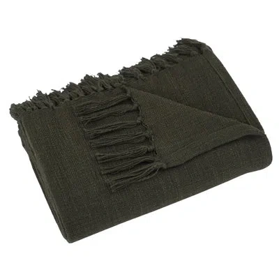 Renwil Chalamet Throw Blanket In Olive