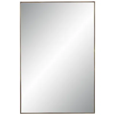 Renwil Cider 45" Tall Rectangular Mirror, Brushed Bronze In Gray