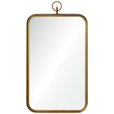 Renwil Coburg Golden Brass 22" X 36" Rectangular Wall Mirror