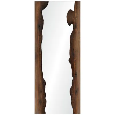 Renwil Connix 50" Tall Rectangle Wall Mirror, Brown