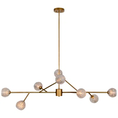 Renwil Damas 53" Wide Antique Gold 8-light Chandelier