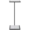 Renwil Danica 8" Wide Matte Black Rectangular Side Table