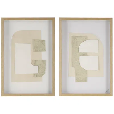 Renwil Delias 20.0" Wide Wall Decor, Printed Artwork (2 Piece Set) In White