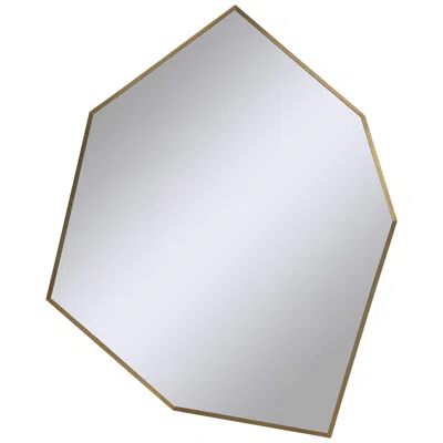Renwil Devika Plated Satin Brass 31" X 41" Geometric Wall Mirror