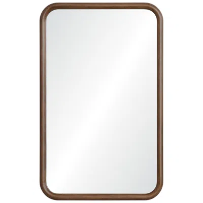 Renwil Dickens 32" Tall Rectangle Wall Mirror, Brown