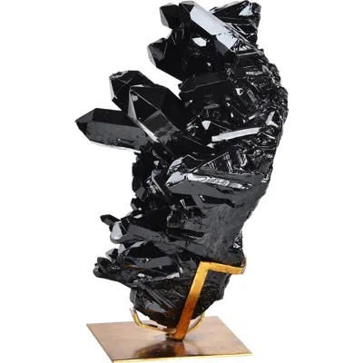Renwil Dinova Marble & Wood Tray In Black