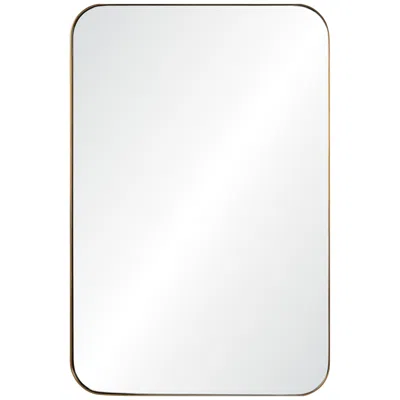 Renwil Edwin 36" Tall Rectangle Wall Mirror, Yellow In Gray