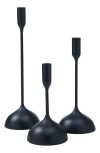 Renwil Ferris Set Of 3 Candleholders In Black