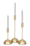 Renwil Ferris Set Of 3 Candleholders In Gold