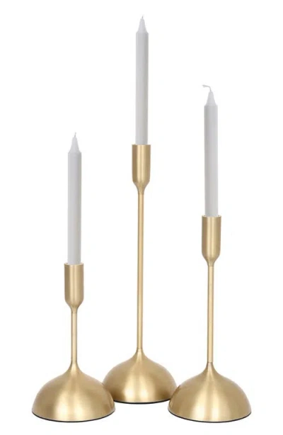 Renwil Ferris Set Of 3 Candleholders In Gold