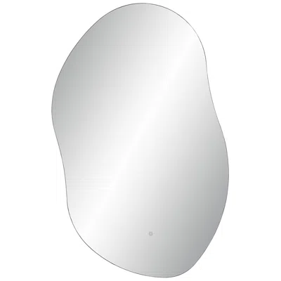 Renwil Forli 45" Tall Irregular Led Mirror, Clear In Gray