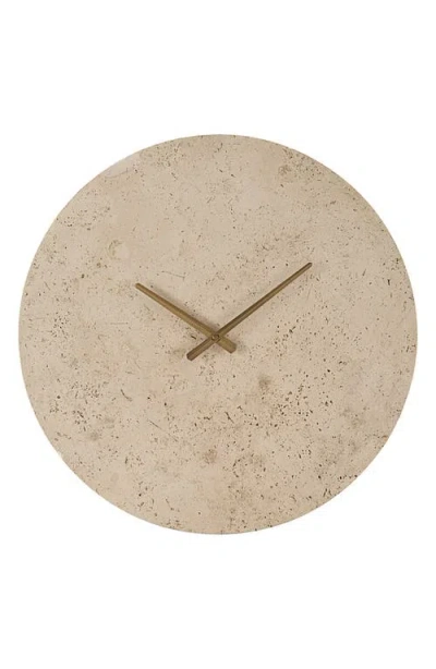Renwil Fusion Natural Wall Clock In Neutral