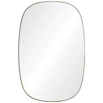 Renwil Gallegos Iron Brushed Brass Wall Mirror 24 X 36 X 0.75