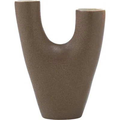 Renwil Garnier Ceramic Stoneware Decorative Small Vase In Brown