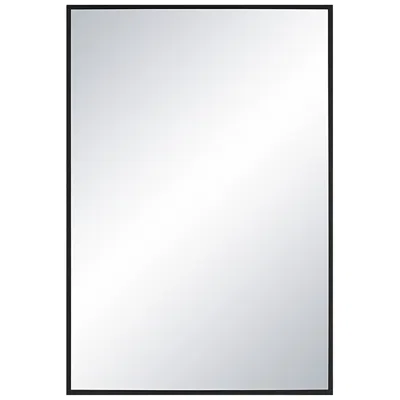 Renwil Gasel 30" Tall Rectangle Wall Mirror, Black