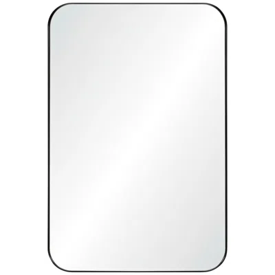 Renwil Glencoe Iron Matte Black Wall Mirror 24 X 36 X 1