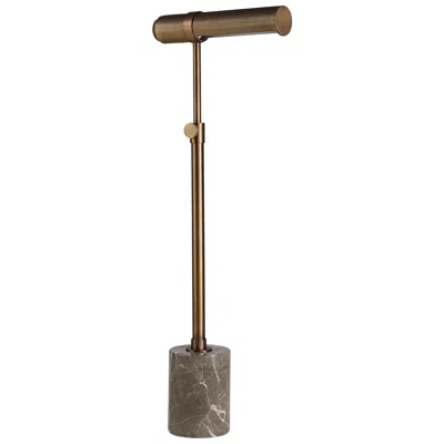 Renwil Gusle 55" Tall Dark Antique Brushed Bronze Floor Lamp With Tube Iron Shade In Brown