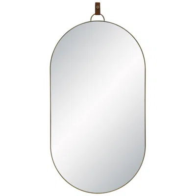Renwil Hudson 39.75" H X 20" W Wall Mirror, Antique Brushed Brass
