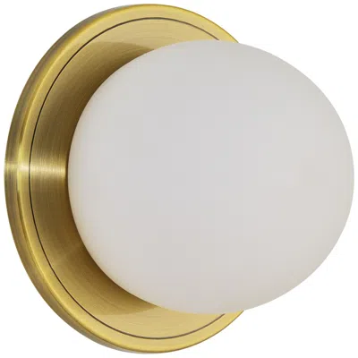 Renwil Hugo Plated Antique Brushed Brass Wall Sconce Dia-6.5x4.25"h