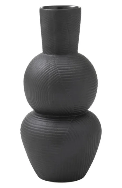 Renwil Icarus Ceramic Stoneware Decorative Vase In Black