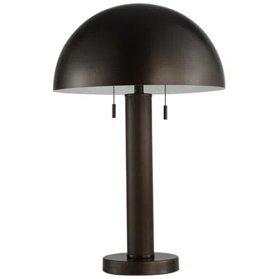 Renwil Incanta 23" Tall Dark Bronze Iron Table Lamp With Dome Iron Shade