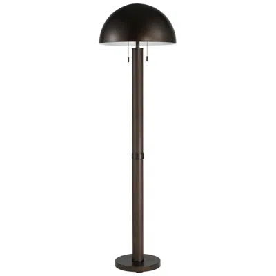 Renwil Incanta 68" Tall Dark Bronze Floor Lamp With Drum Iron Shade