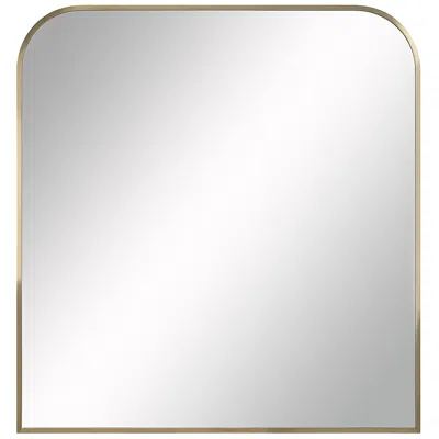 Renwil Joan 38 X 40 Rounded Corner Iron Antique Brass Wall Mirror