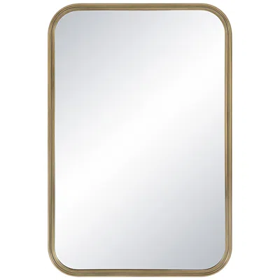 Renwil Jyn 36" Tall Rectangle Wall Mirror, Yellow In Gray